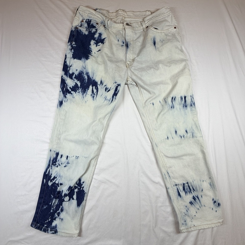 Levi's Jeans Men's 38/30 (38/28) 541 Straight Tie-Dye Stretch Bleached Acid Wash